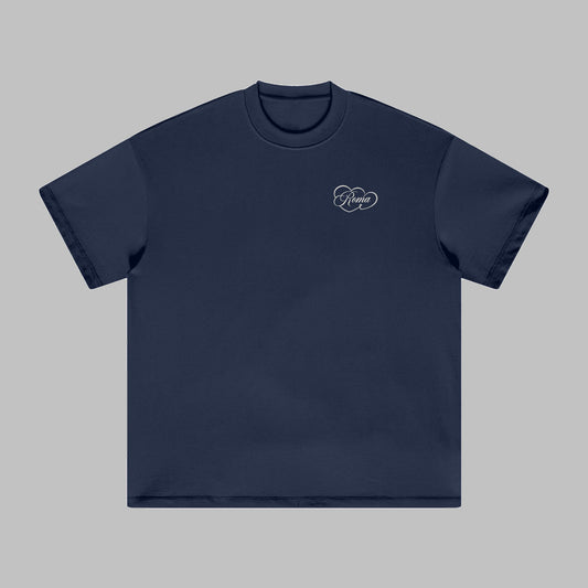 "Where I Want To Be" Oversized Tee  - Navy