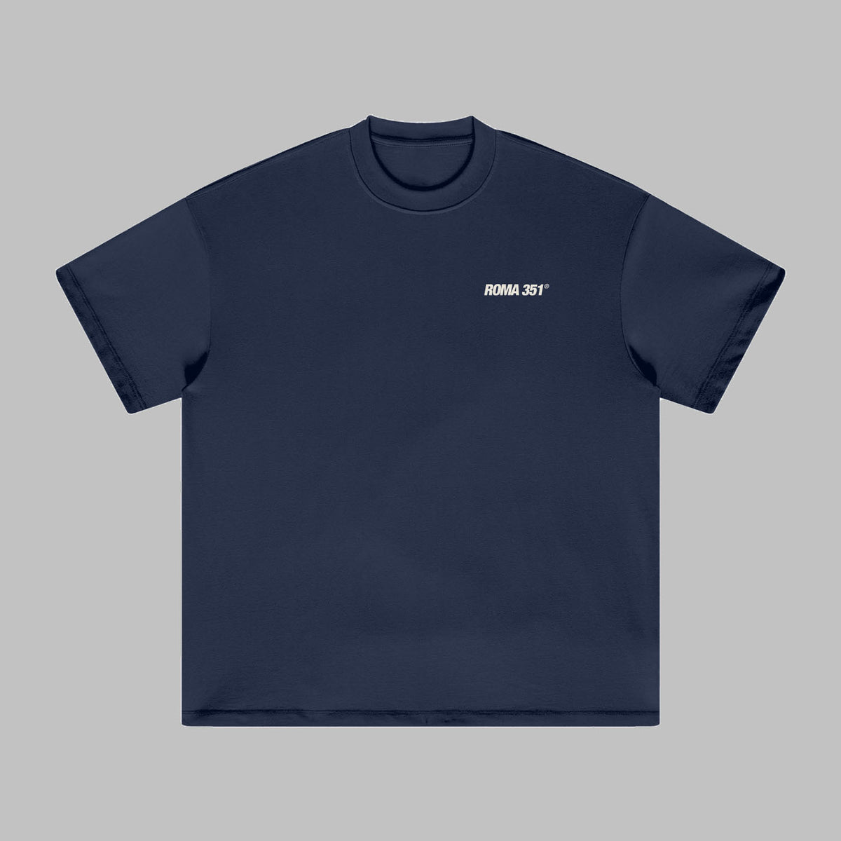 "Luck in Motion" Oversized Tee-  Navy Blue